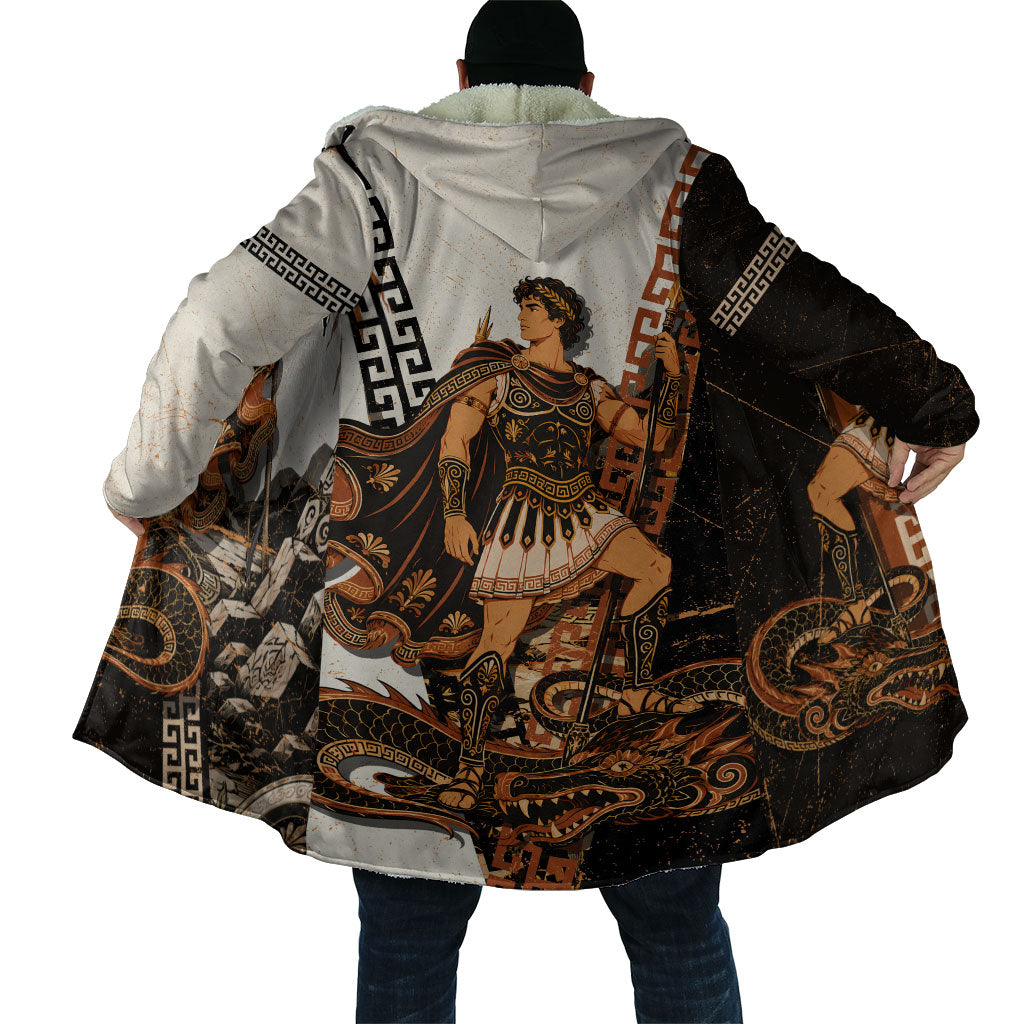 Cadmus Greek Mythology Dragon Slayer Cloak Spartan Warrior Epic Battle Vintage Grunge