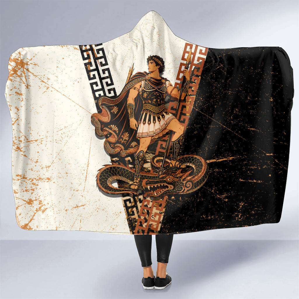 Cadmus Greek Mythology Dragon Slayer Hooded Blanket Spartan Warrior Epic Battle Vintage Grunge