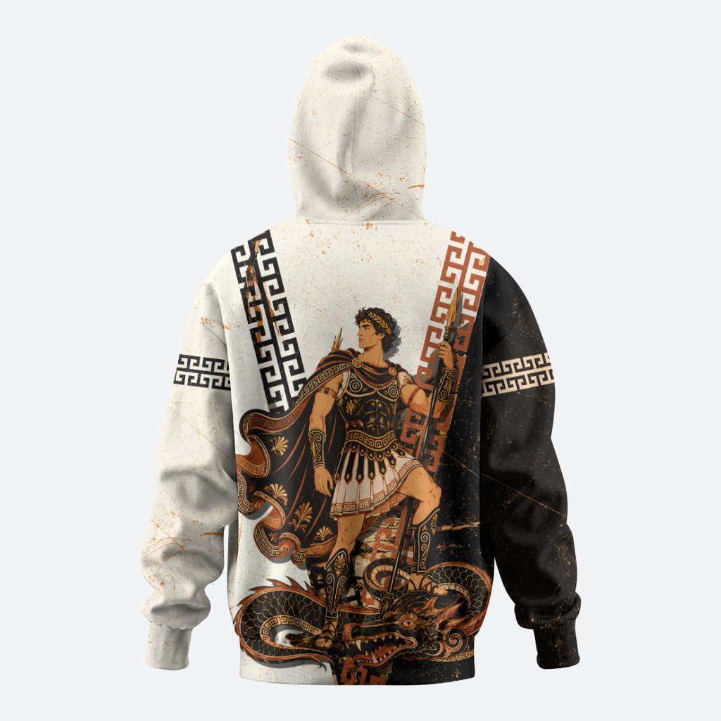 Cadmus Greek Mythology Dragon Slayer Hoodie Spartan Warrior Epic Battle Vintage Grunge