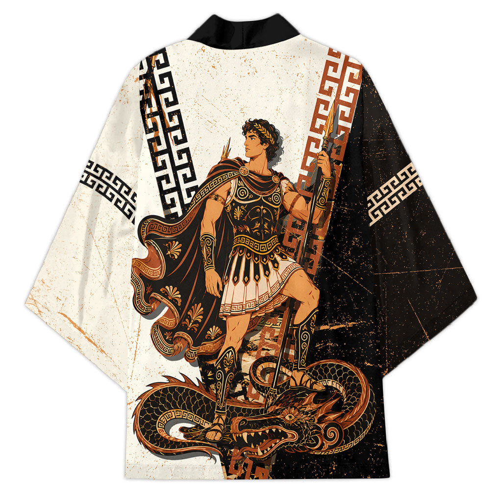 Cadmus Greek Mythology Dragon Slayer Kimono Spartan Warrior Epic Battle Vintage Grunge