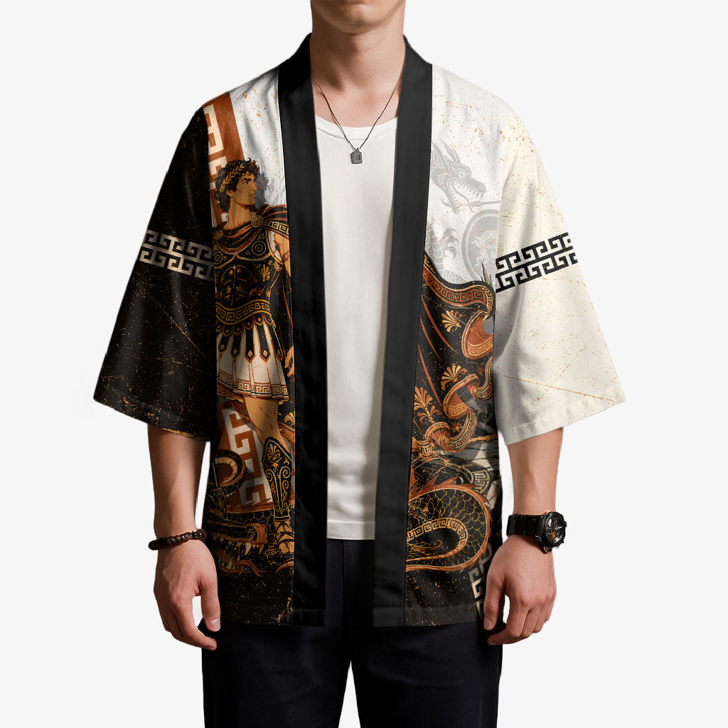 Cadmus Greek Mythology Dragon Slayer Kimono Spartan Warrior Epic Battle Vintage Grunge