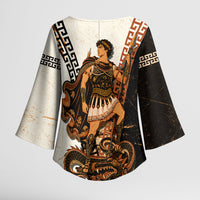 Cadmus Greek Mythology Dragon Slayer Kimono Sleeve Blouse Spartan Warrior Epic Battle Vintage Grunge