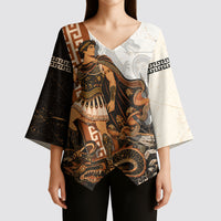Cadmus Greek Mythology Dragon Slayer Kimono Sleeve Blouse Spartan Warrior Epic Battle Vintage Grunge