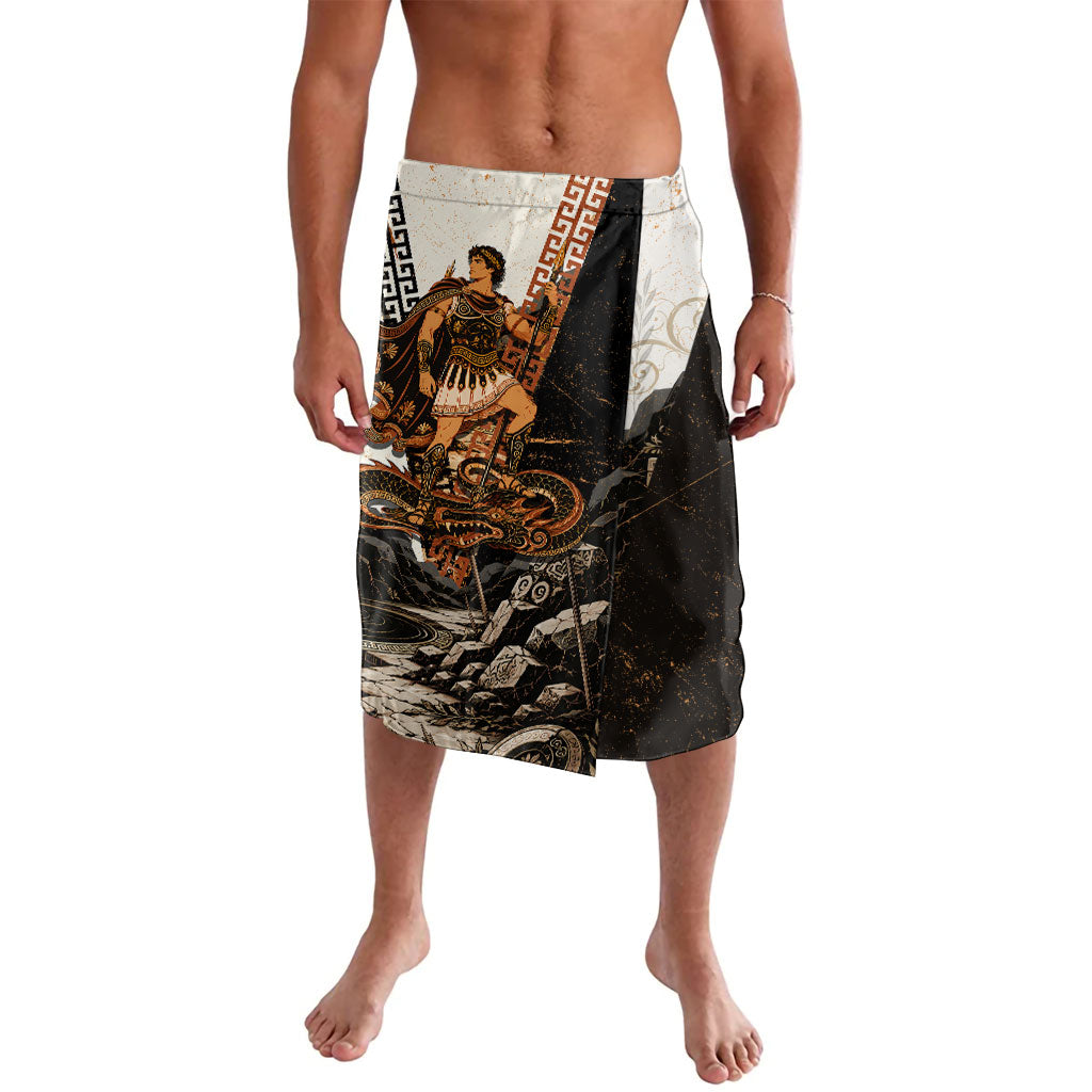 Cadmus Greek Mythology Dragon Slayer Lavalava Spartan Warrior Epic Battle Vintage Grunge