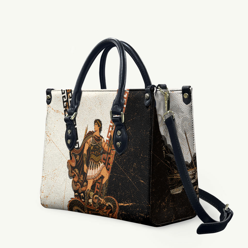 Cadmus Greek Mythology Dragon Slayer Leather Bag Spartan Warrior Epic Battle Vintage Grunge
