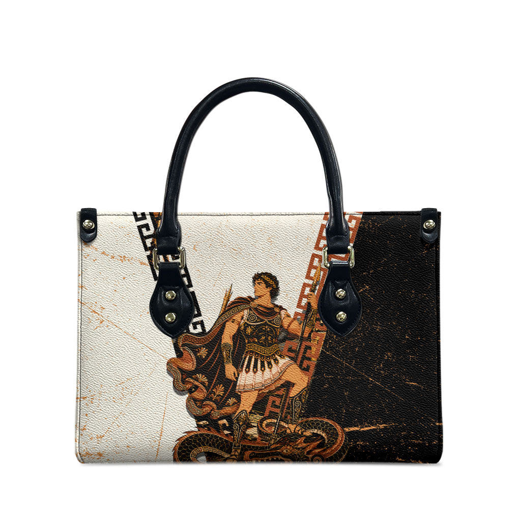 Cadmus Greek Mythology Dragon Slayer Leather Bag Spartan Warrior Epic Battle Vintage Grunge