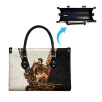 Cadmus Greek Mythology Dragon Slayer Leather Bag Spartan Warrior Epic Battle Vintage Grunge