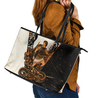 Cadmus Greek Mythology Dragon Slayer Leather Tote Bag Spartan Warrior Epic Battle Vintage Grunge