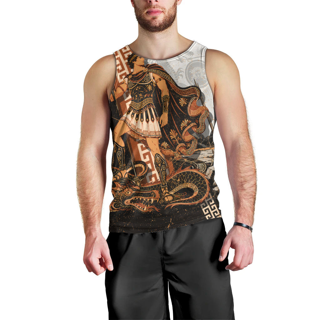 Cadmus Greek Mythology Dragon Slayer Men Tank Top Spartan Warrior Epic Battle Vintage Grunge