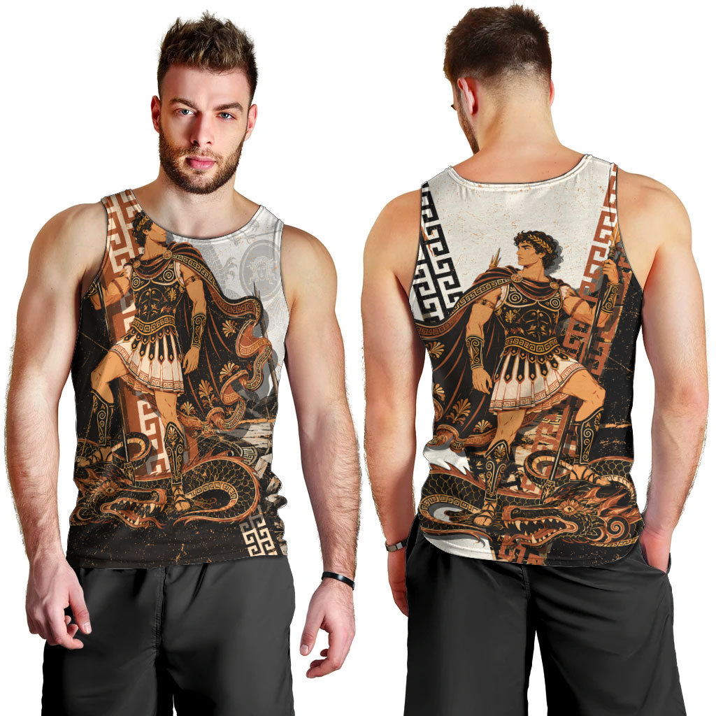 Cadmus Greek Mythology Dragon Slayer Men Tank Top Spartan Warrior Epic Battle Vintage Grunge