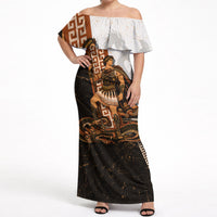 Cadmus Greek Mythology Dragon Slayer Off Shoulder Maxi Dress Spartan Warrior Epic Battle Vintage Grunge