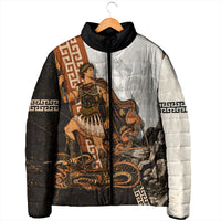 Cadmus Greek Mythology Dragon Slayer Padded Jacket Spartan Warrior Epic Battle Vintage Grunge