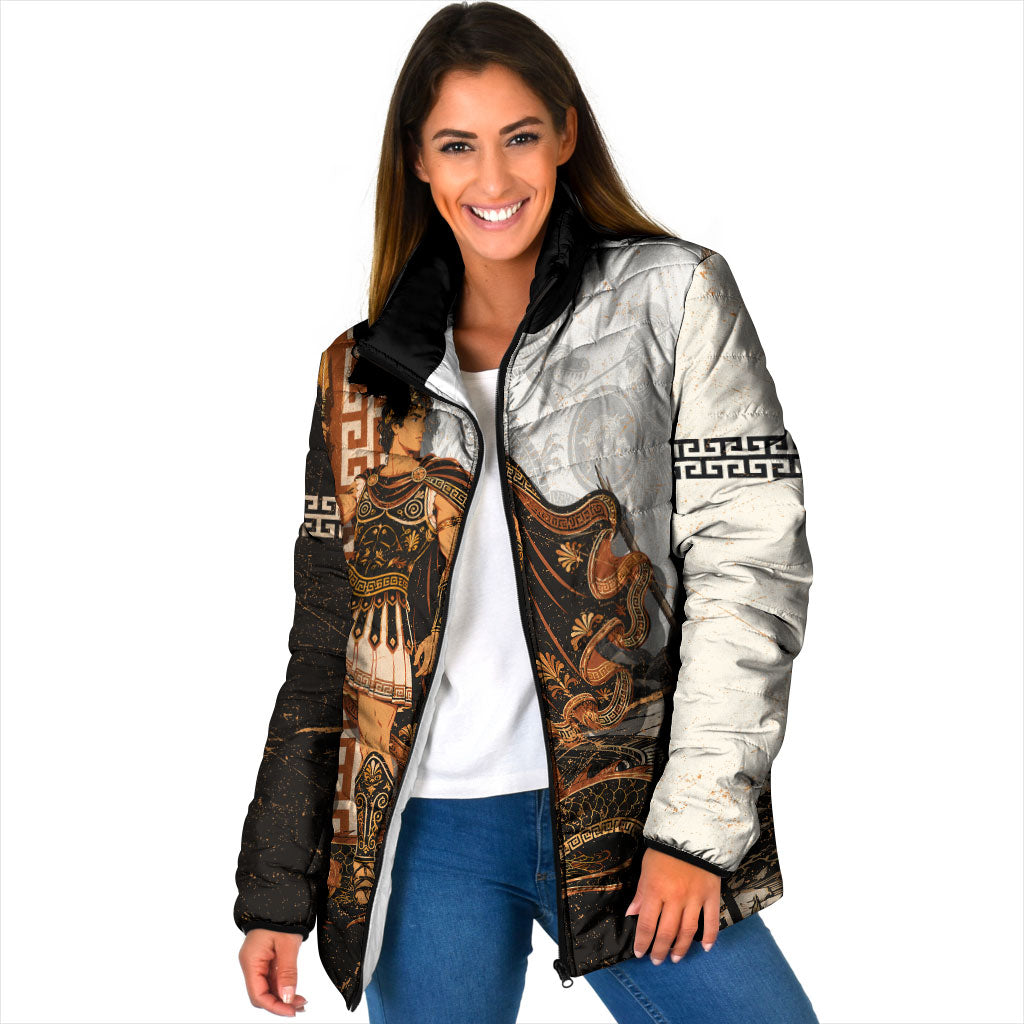 Cadmus Greek Mythology Dragon Slayer Padded Jacket Spartan Warrior Epic Battle Vintage Grunge