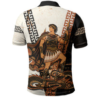 Cadmus Greek Mythology Dragon Slayer Polo Shirt Spartan Warrior Epic Battle Vintage Grunge
