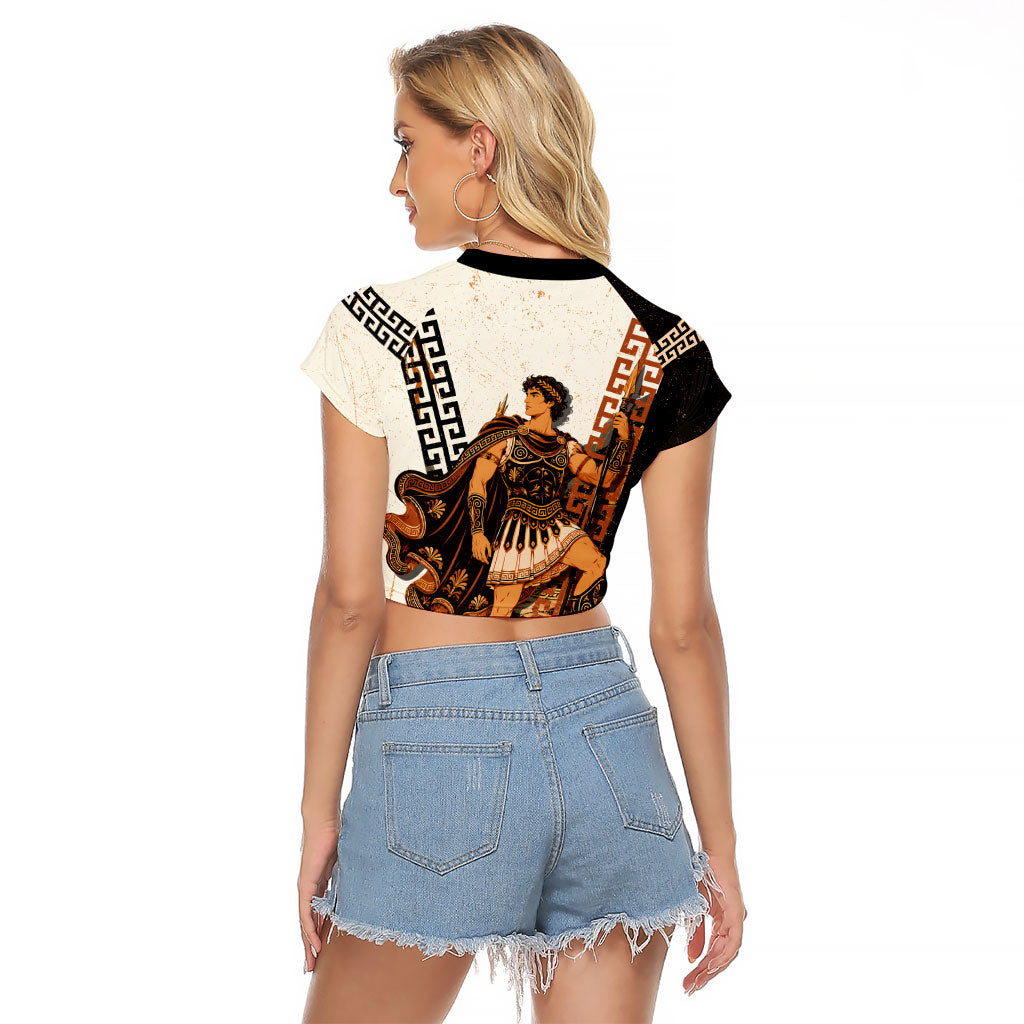 Cadmus Greek Mythology Dragon Slayer Raglan Cropped T Shirt Spartan Warrior Epic Battle Vintage Grunge