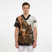 Cadmus Greek Mythology Dragon Slayer Scrub Top Spartan Warrior Epic Battle Vintage Grunge