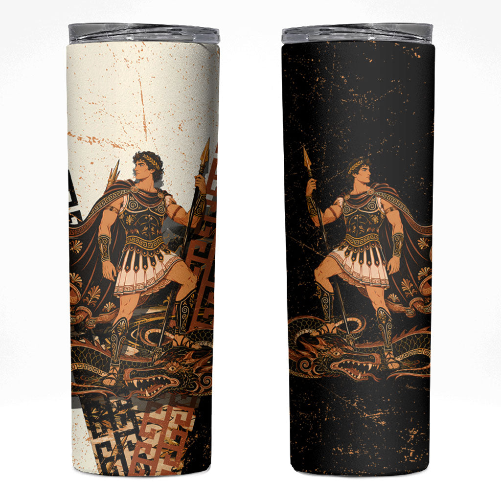 Cadmus Greek Mythology Dragon Slayer Skinny Tumbler Spartan Warrior Epic Battle Vintage Grunge