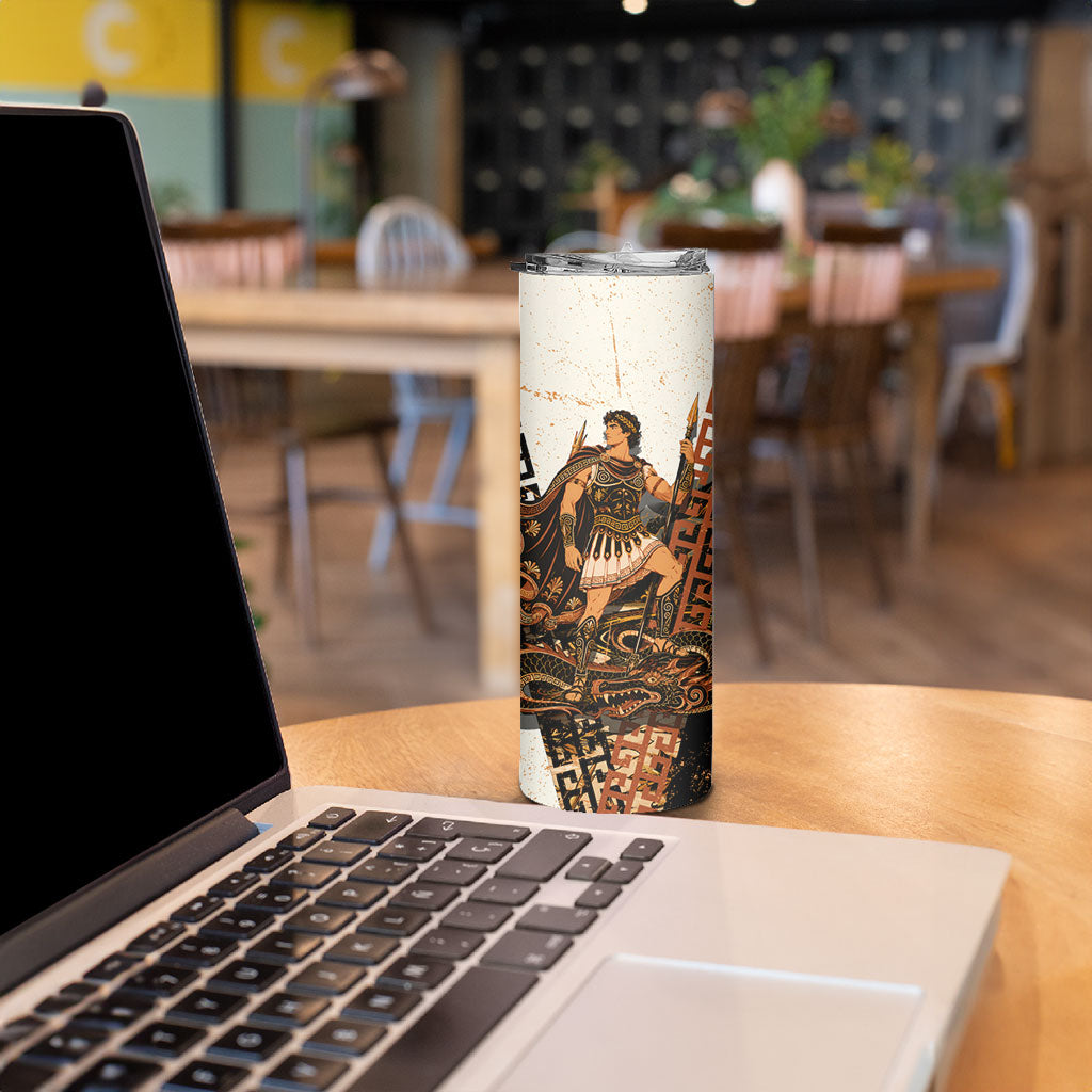 Cadmus Greek Mythology Dragon Slayer Skinny Tumbler Spartan Warrior Epic Battle Vintage Grunge