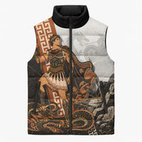 Cadmus Greek Mythology Dragon Slayer Sleeveless Puffer Jacket Spartan Warrior Epic Battle Vintage Grunge