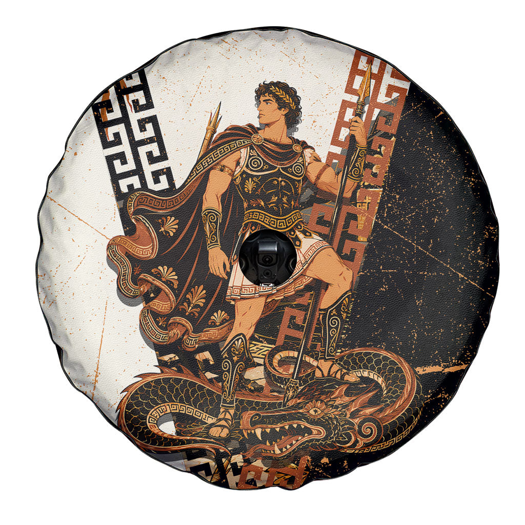 Cadmus Greek Mythology Dragon Slayer Spare Tire Cover Spartan Warrior Epic Battle Vintage Grunge