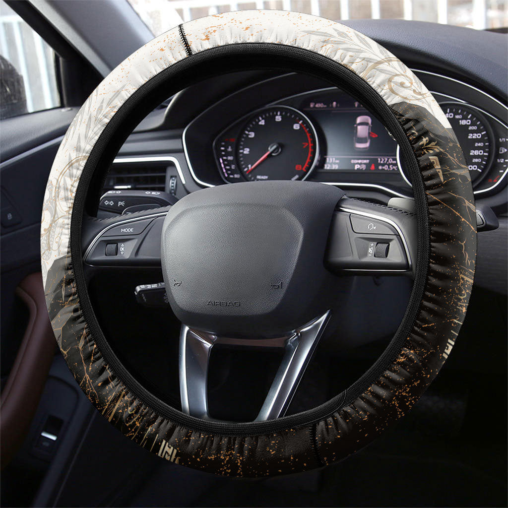 Cadmus Greek Mythology Dragon Slayer Steering Wheel Cover Spartan Warrior Epic Battle Vintage Grunge