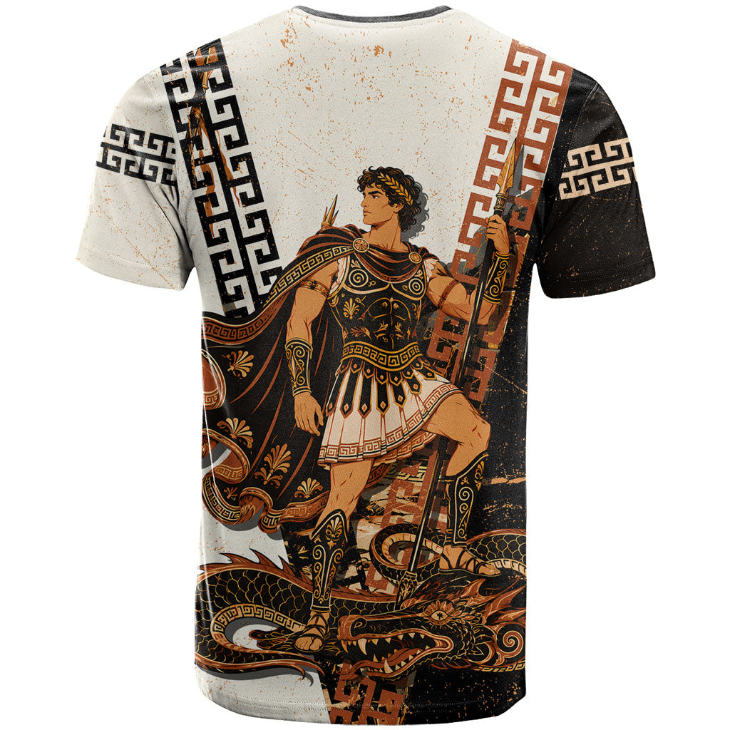 Cadmus Greek Mythology Dragon Slayer T Shirt Spartan Warrior Epic Battle Vintage Grunge
