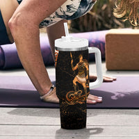 Cadmus Greek Mythology Dragon Slayer Tumbler With Handle Spartan Warrior Epic Battle Vintage Grunge