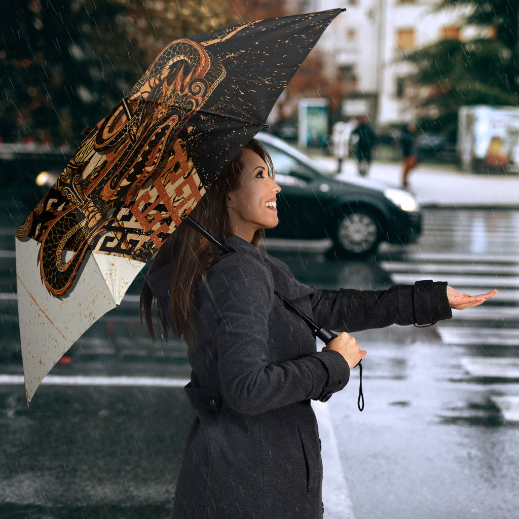 Cadmus Greek Mythology Dragon Slayer Umbrella Spartan Warrior Epic Battle Vintage Grunge