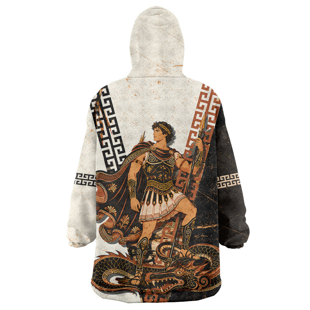 Cadmus Greek Mythology Dragon Slayer Wearable Blanket Hoodie Spartan Warrior Epic Battle Vintage Grunge