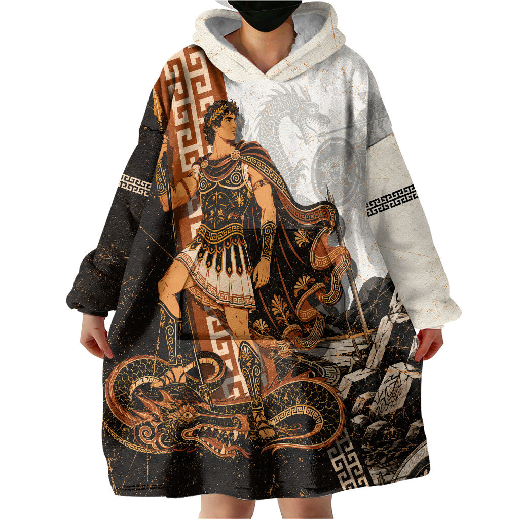 Cadmus Greek Mythology Dragon Slayer Wearable Blanket Hoodie Spartan Warrior Epic Battle Vintage Grunge