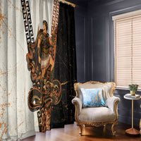 Cadmus Greek Mythology Dragon Slayer Window Curtain Spartan Warrior Epic Battle Vintage Grunge
