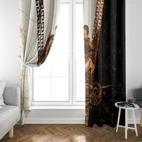 Cadmus Greek Mythology Dragon Slayer Window Curtain Spartan Warrior Epic Battle Vintage Grunge