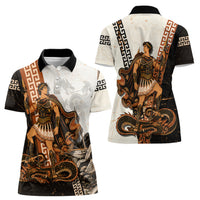 Cadmus Greek Mythology Dragon Slayer Women Polo Shirt Spartan Warrior Epic Battle Vintage Grunge