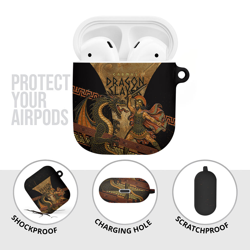 Cadmus Dragon Slayer AirPods Case Mythological Beast Battle Vintage Greek