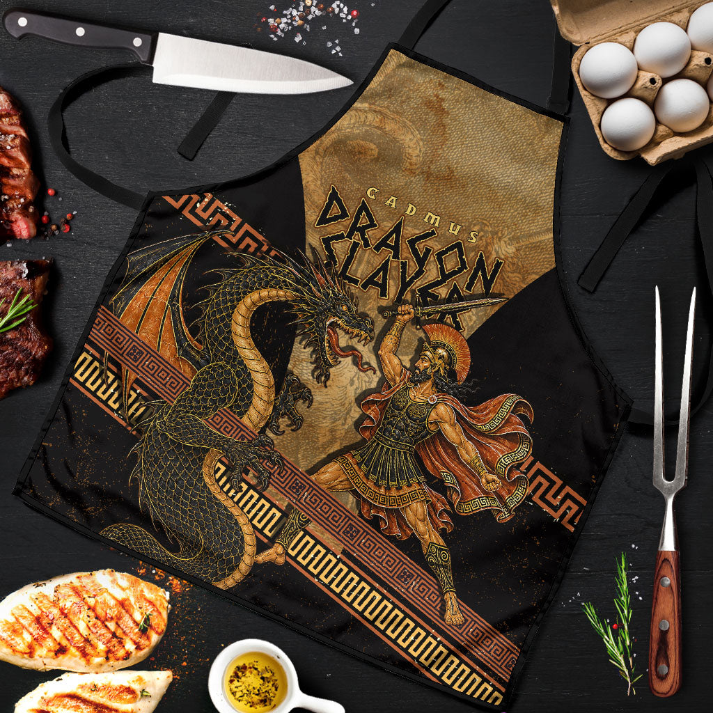 Cadmus Dragon Slayer Apron Mythological Beast Battle Vintage Greek