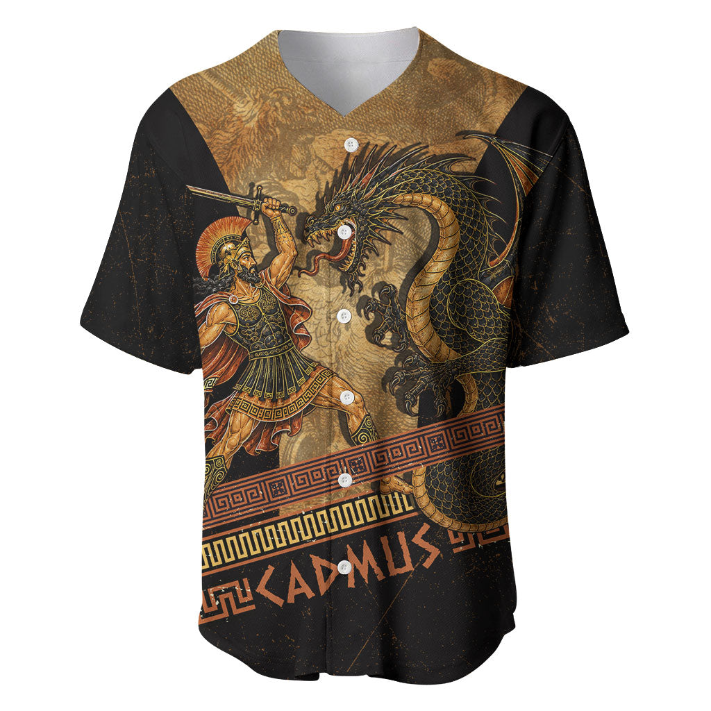 Cadmus Dragon Slayer Baseball Jersey Mythological Beast Battle Vintage Greek