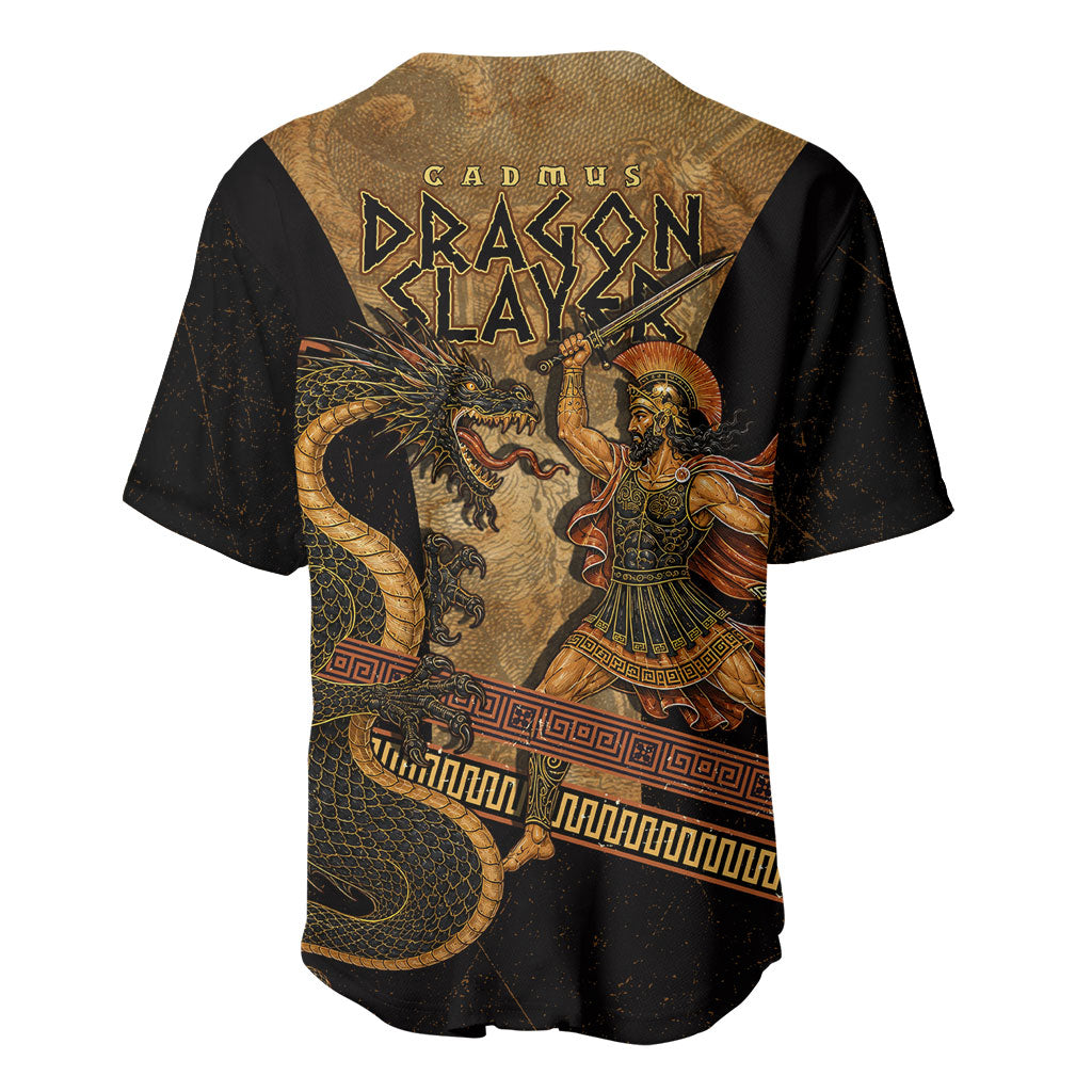 Cadmus Dragon Slayer Baseball Jersey Mythological Beast Battle Vintage Greek