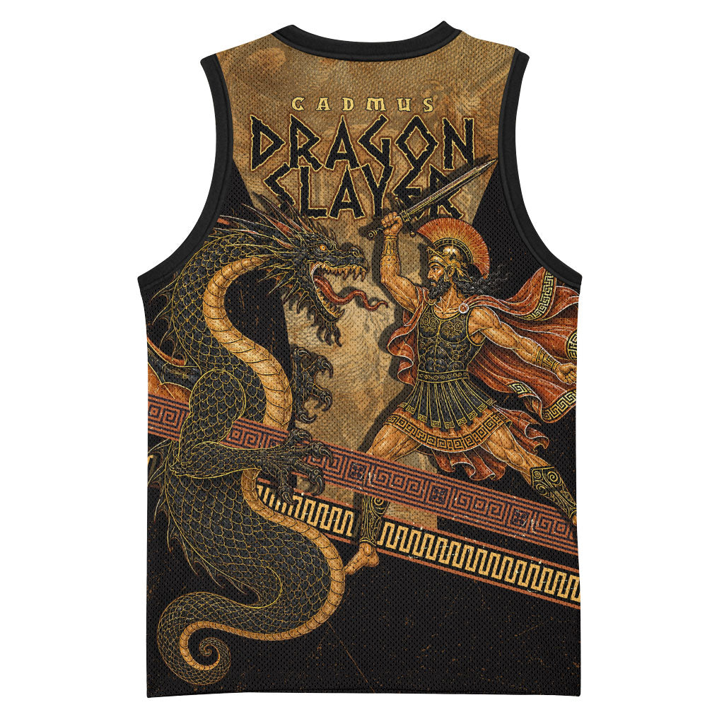 Cadmus Dragon Slayer Basketball Jersey Mythological Beast Battle Vintage Greek