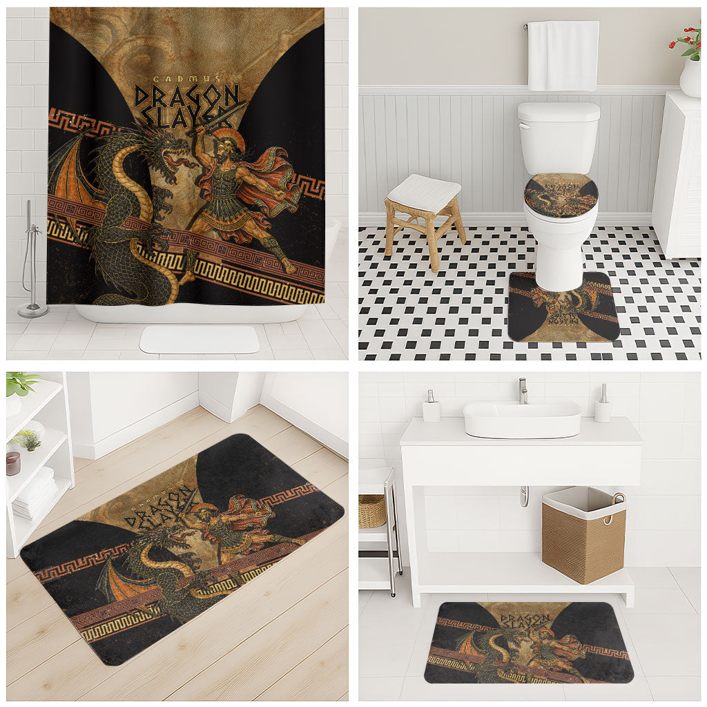 Cadmus Dragon Slayer Bathroom Set Mythological Beast Battle Vintage Greek
