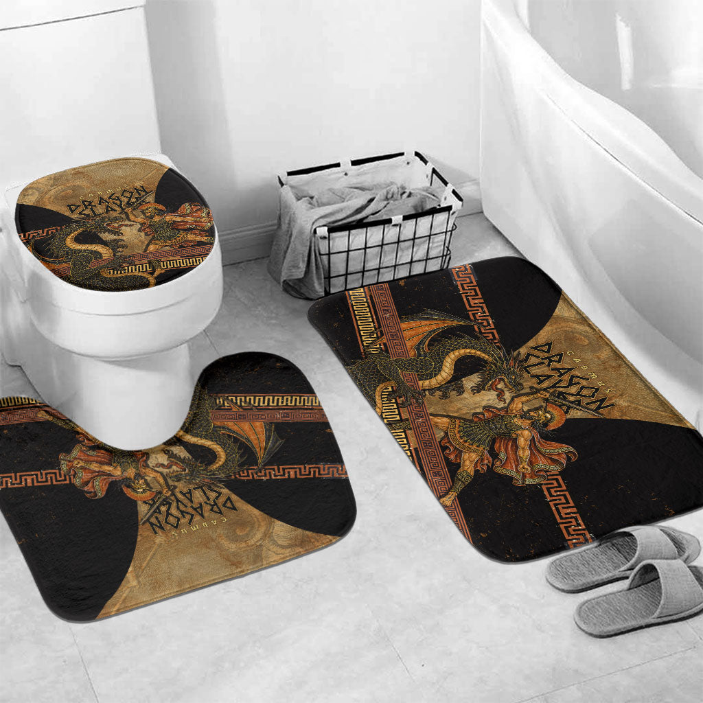 Cadmus Dragon Slayer Bathroom Set Mythological Beast Battle Vintage Greek