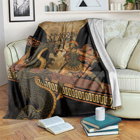 Cadmus Dragon Slayer Blanket Mythological Beast Battle Vintage Greek