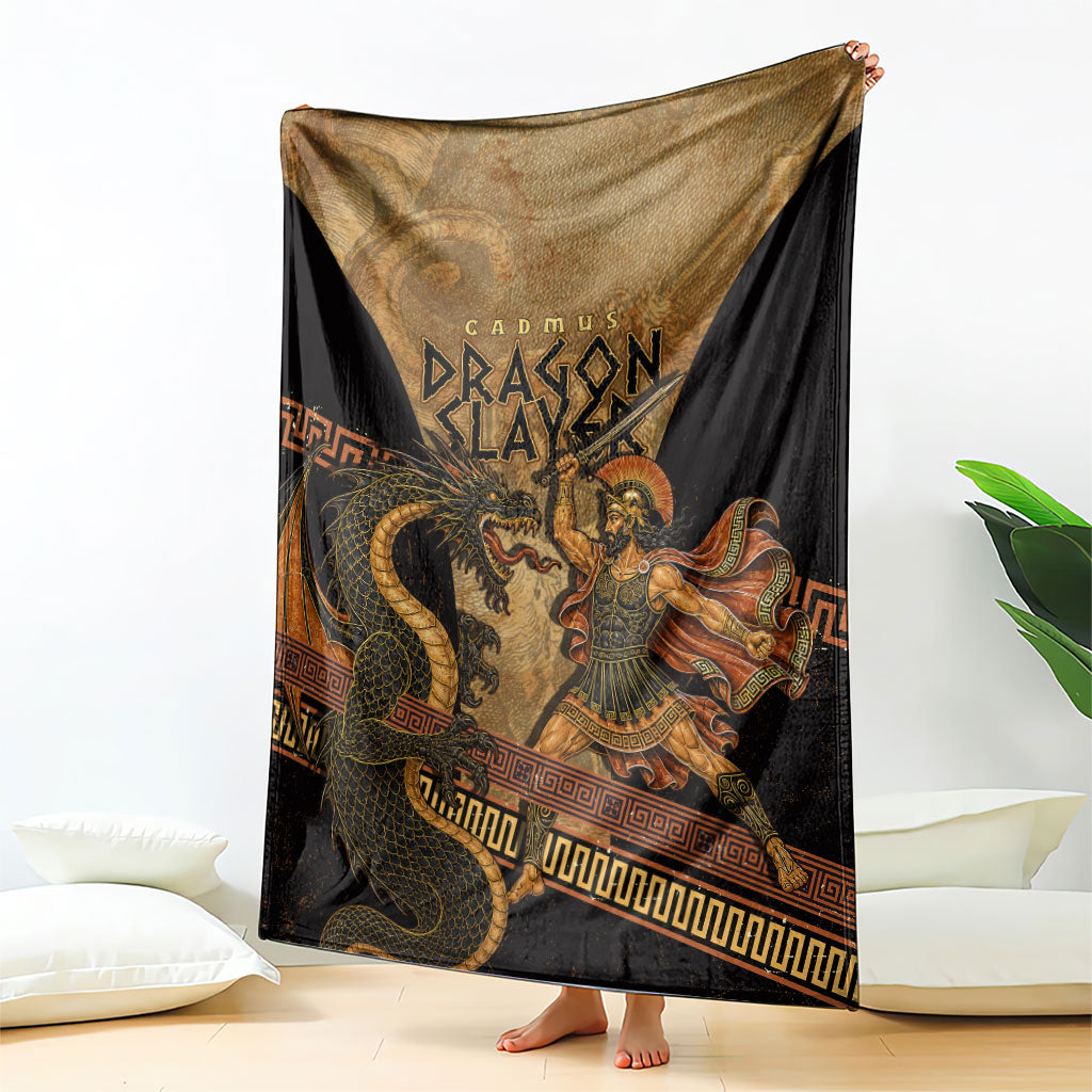 Cadmus Dragon Slayer Blanket Mythological Beast Battle Vintage Greek