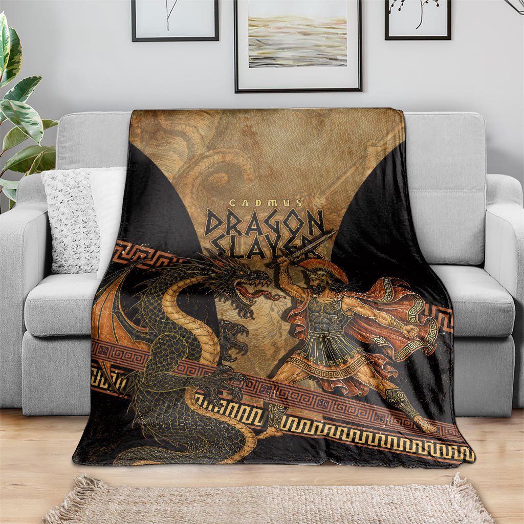 Cadmus Dragon Slayer Blanket Mythological Beast Battle Vintage Greek