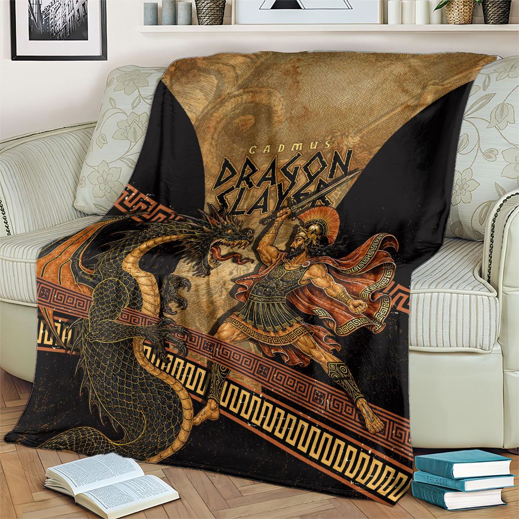 Cadmus Dragon Slayer Blanket Mythological Beast Battle Vintage Greek