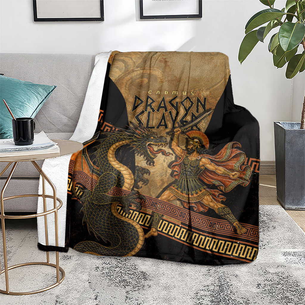 Cadmus Dragon Slayer Blanket Mythological Beast Battle Vintage Greek