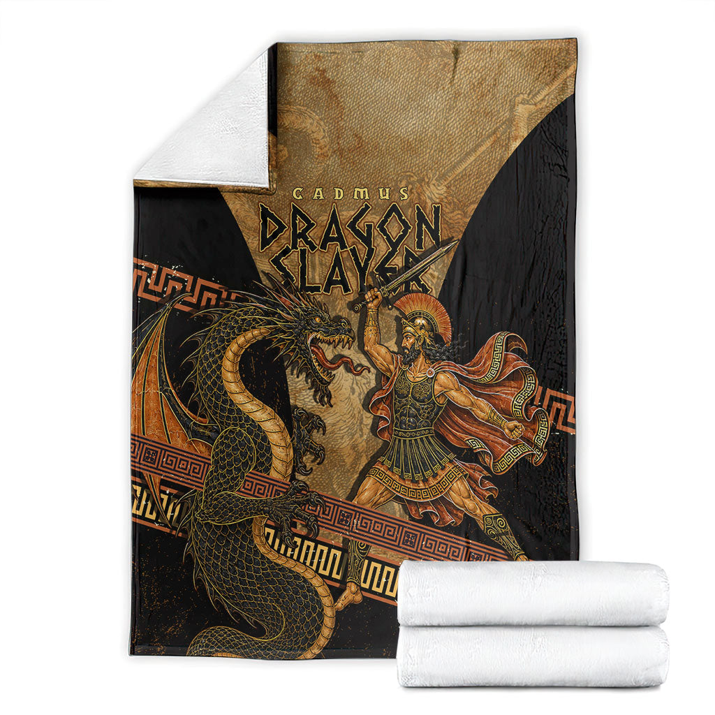 Cadmus Dragon Slayer Blanket Mythological Beast Battle Vintage Greek
