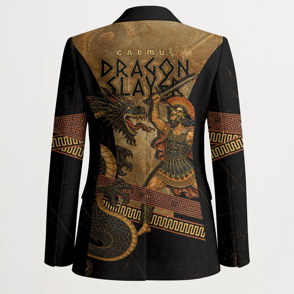 Cadmus Dragon Slayer Blazer Mythological Beast Battle Vintage Greek