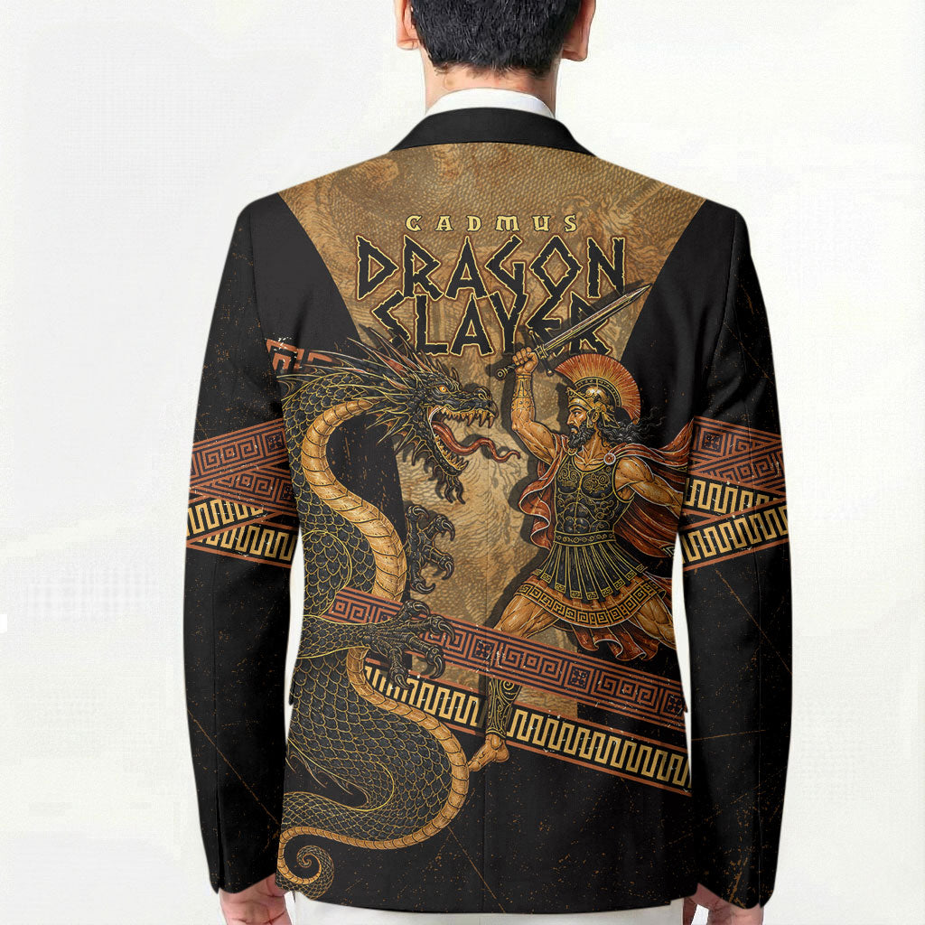 Cadmus Dragon Slayer Blazer Mythological Beast Battle Vintage Greek