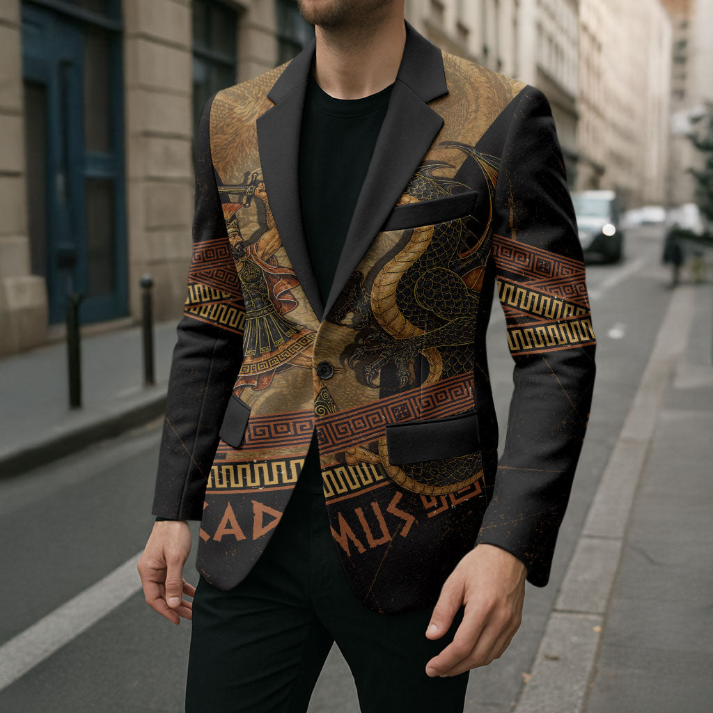 Cadmus Dragon Slayer Blazer Mythological Beast Battle Vintage Greek