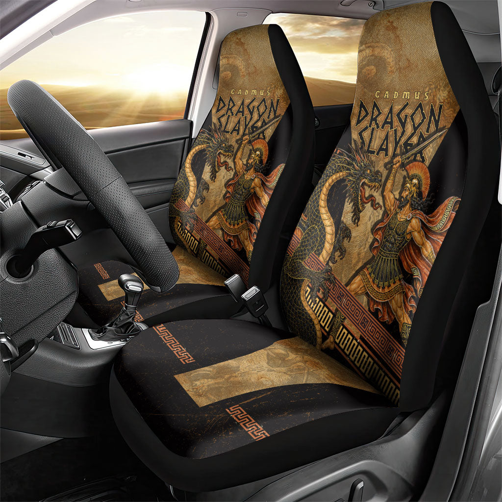 Cadmus Dragon Slayer Car Seat Cover Mythological Beast Battle Vintage Greek